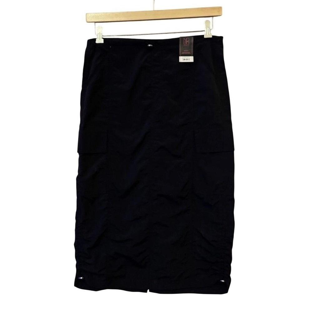 NOBO‎ Size XS Long Black Skirt Nylon Parachute Drawstring Cargo Utility Gorpcore